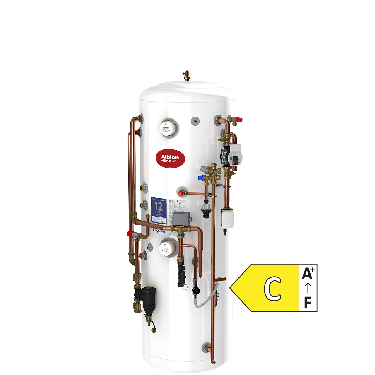 Aerocyl Heat Pump Pre Plumb Single Zone Cylinder With Integral Buffer